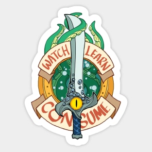 Watch. Learn. Consume. Sticker